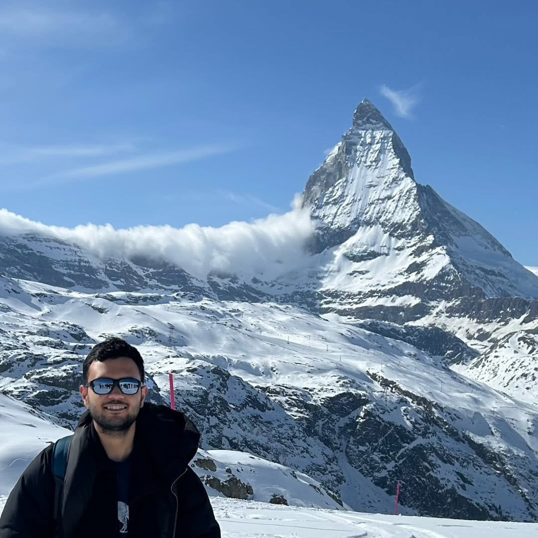 Yatin Dandi with the Matterhorn in the background